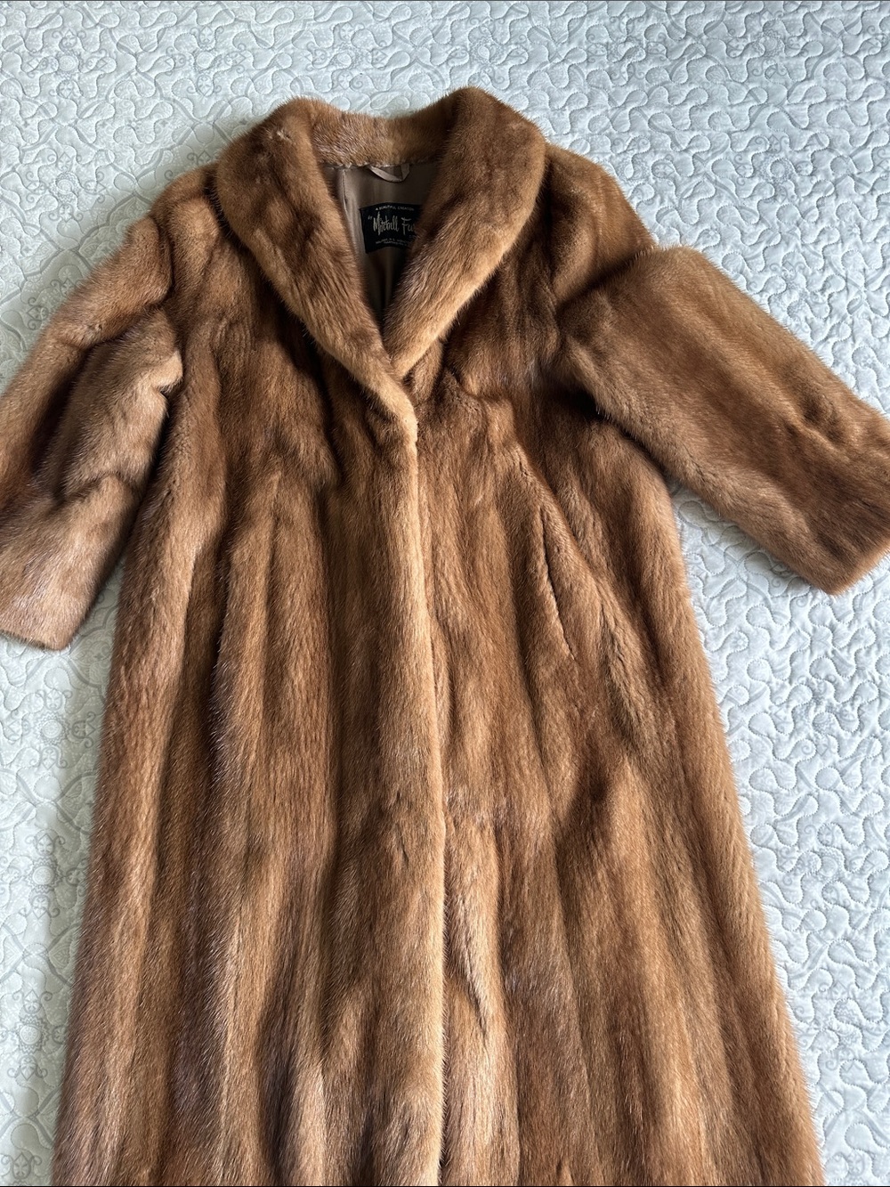 MARBLE Brown Mink Fur Trench Coat - Classic Women's Outerwear